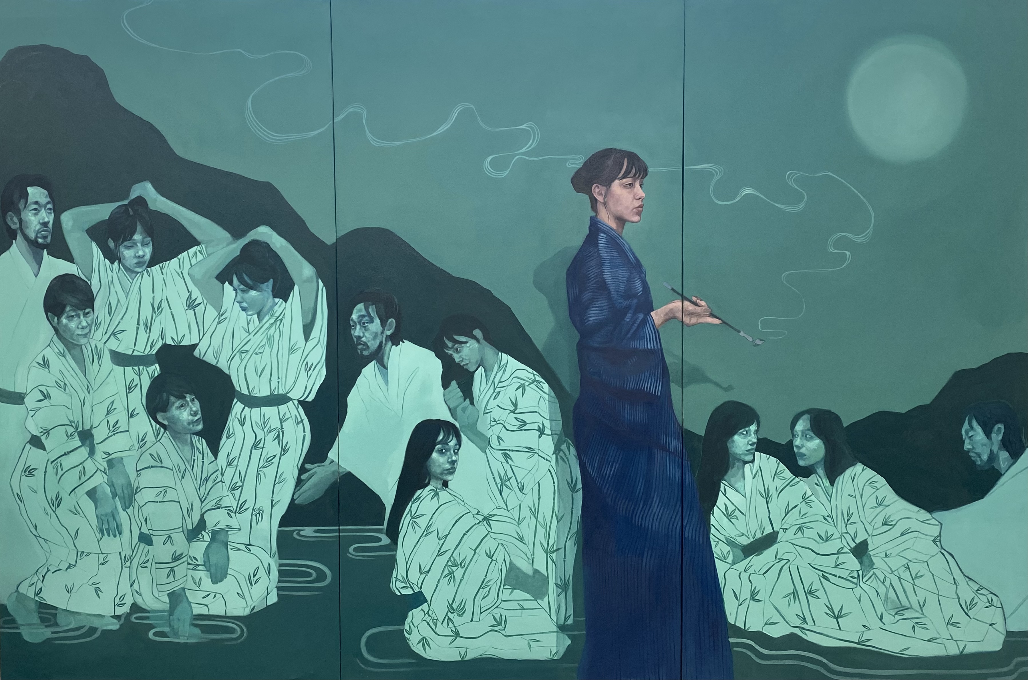 Passing (2025) — Triptych, oil on canvas