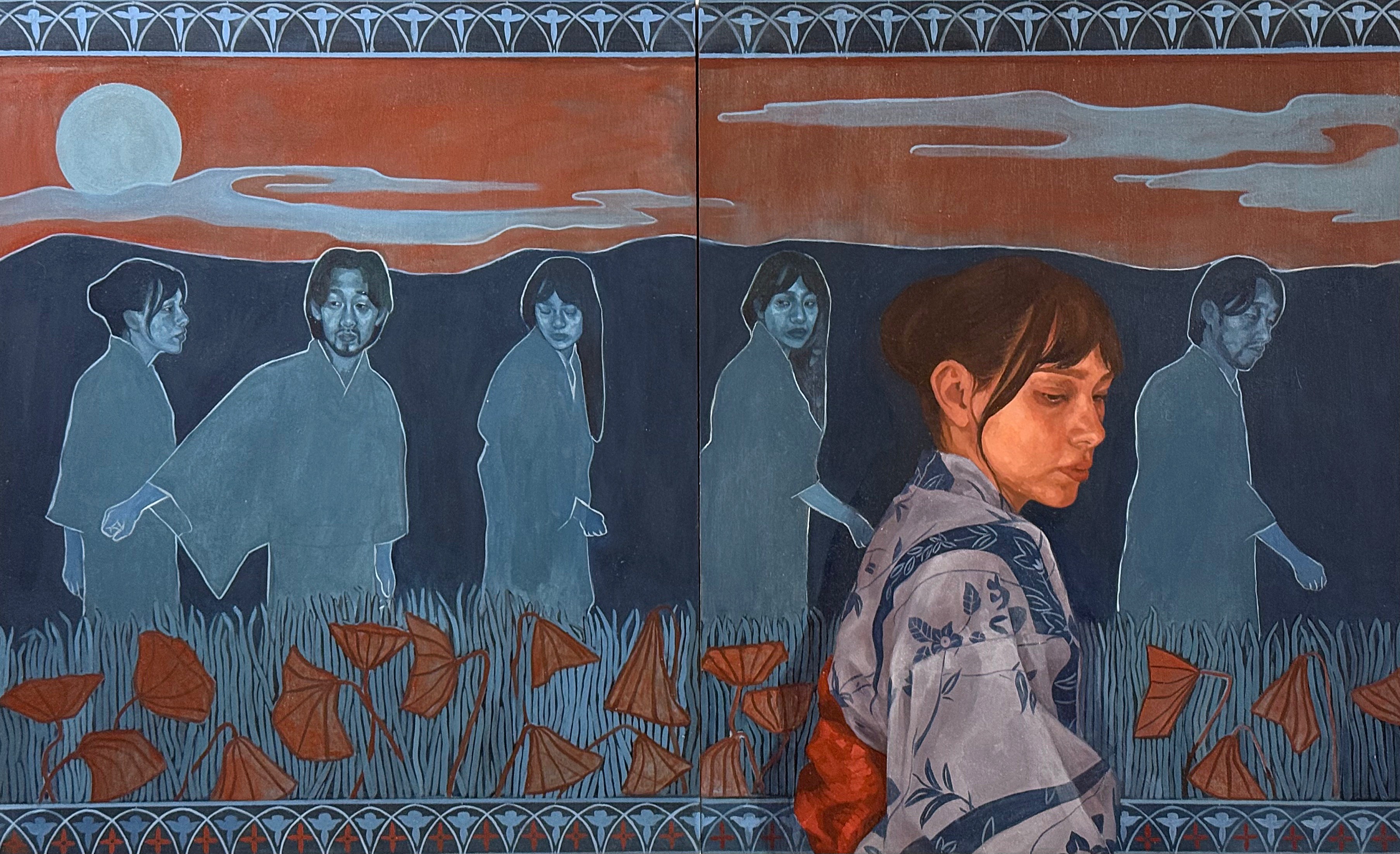 Drift II (2025) — Oil on wood panel diptych